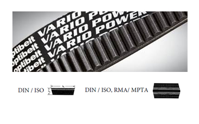 Optibelt Vario Power Variable Speed Belts - Raw Edge, Moulded Cogged